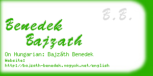 benedek bajzath business card