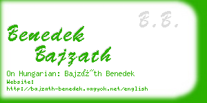 benedek bajzath business card